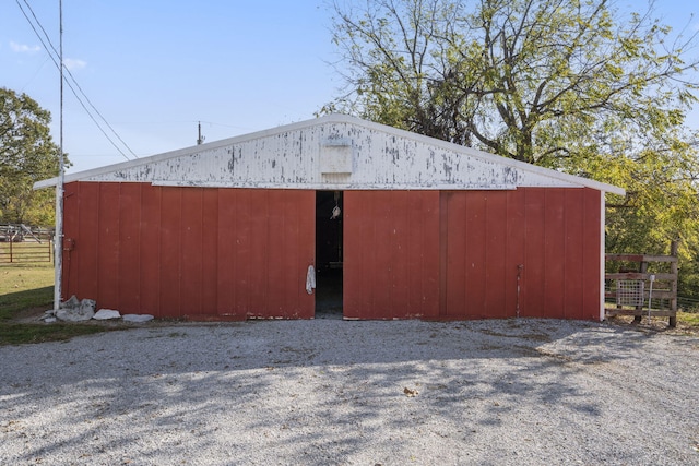 view of outdoor structure