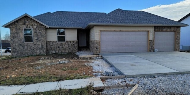 view of front facade with a garage