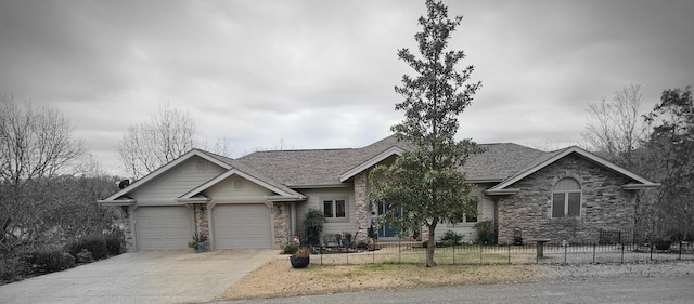 view of front of home featuring a garage