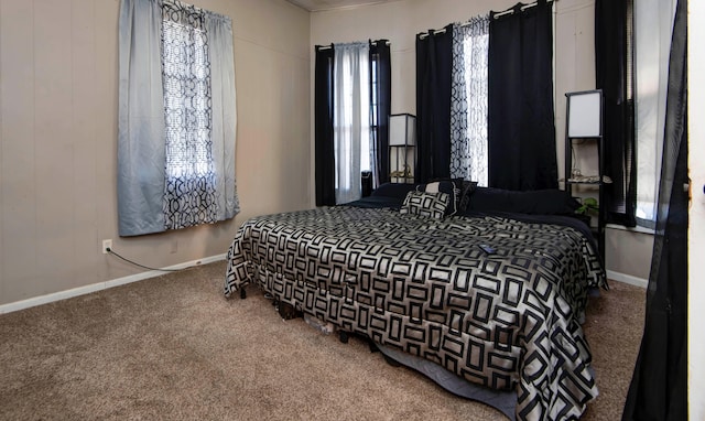 bedroom with carpet floors