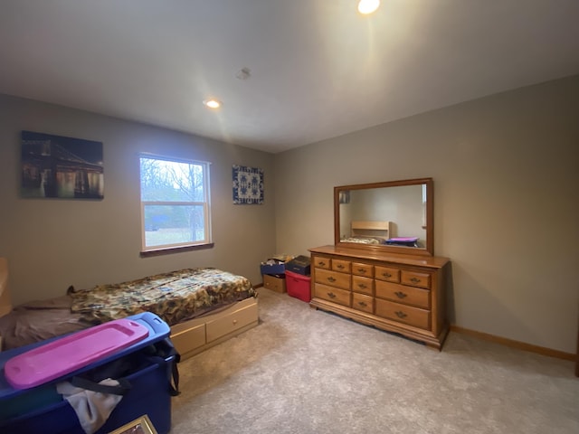 bedroom featuring carpet flooring