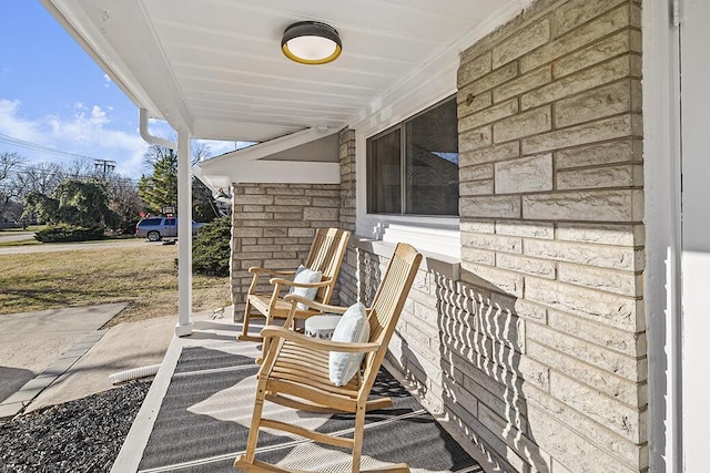 view of patio with a porch