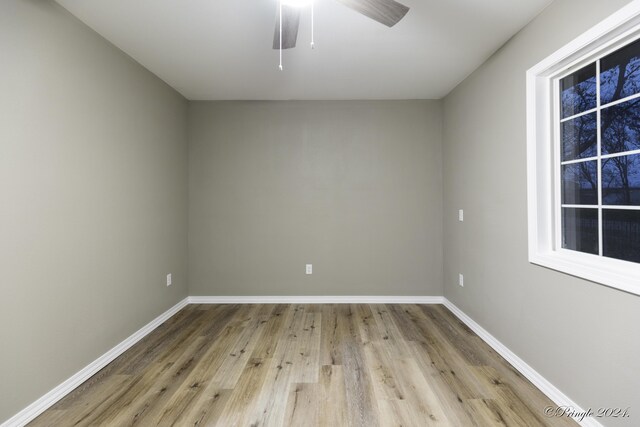 unfurnished room featuring light hardwood / wood-style floors