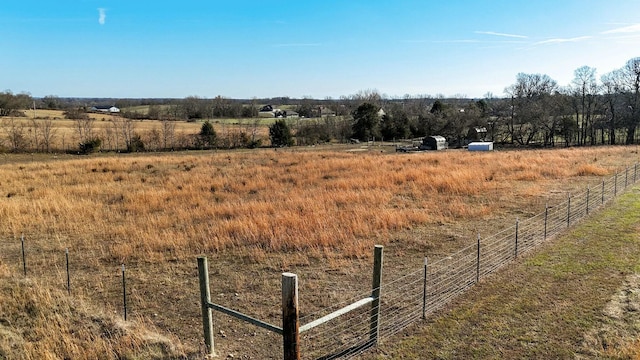 view of yard featuring a rural view