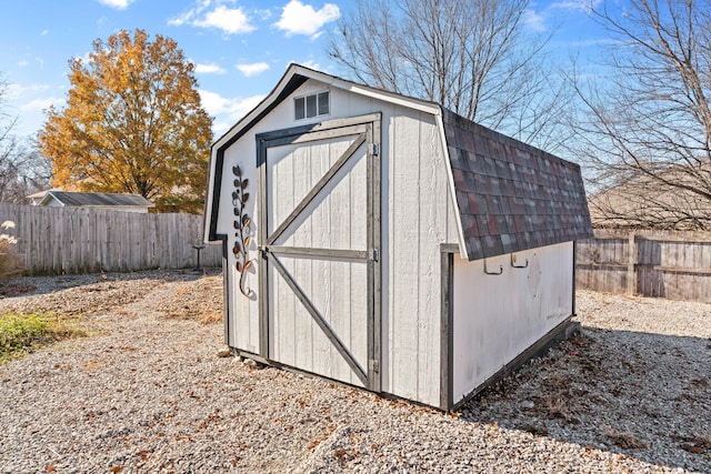 view of outdoor structure