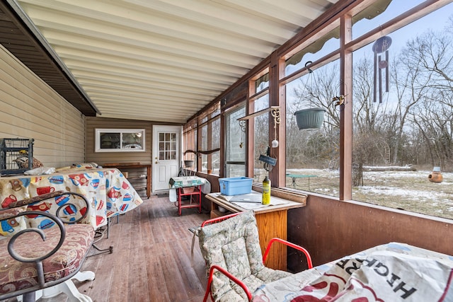 view of sunroom