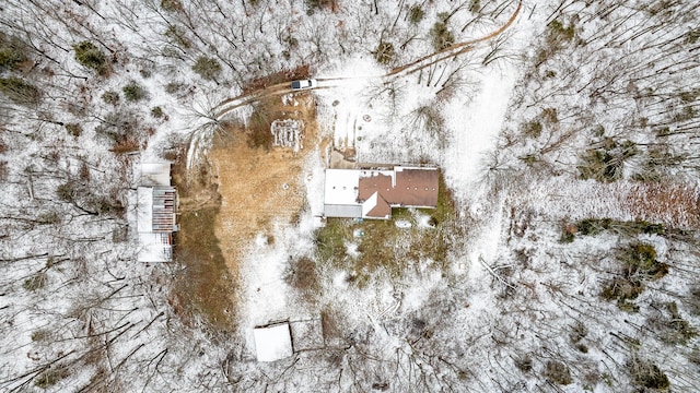 view of snowy aerial view