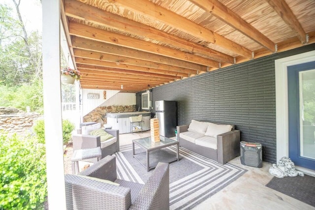 view of patio with outdoor lounge area