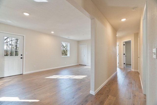 foyer featuring light hardwood / wood-style flooring