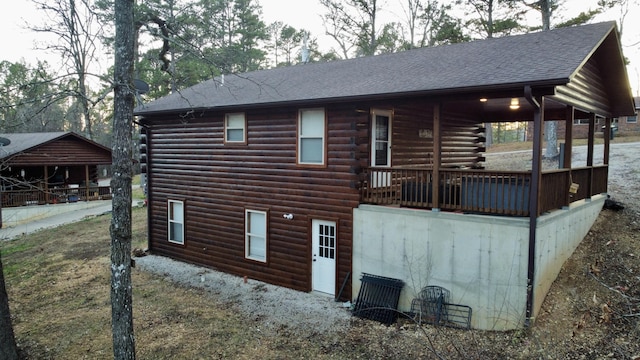 view of rear view of property