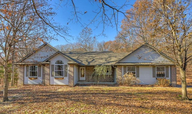 view of single story home