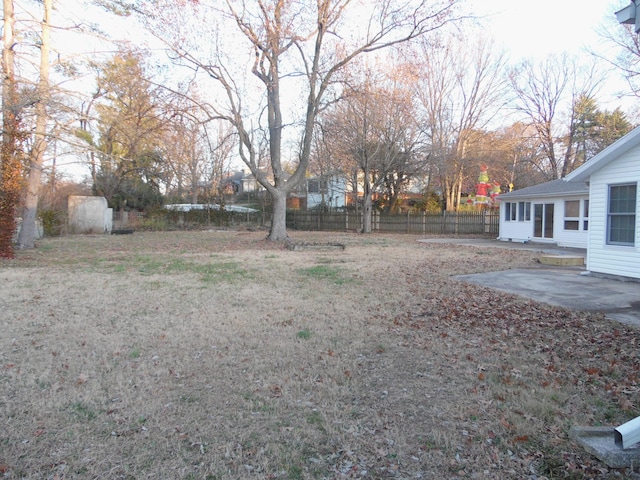 view of yard featuring a patio