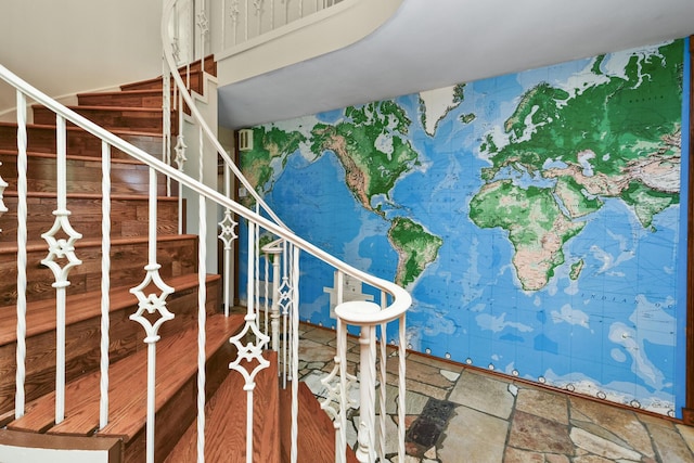 3011 E Lamonta Dr, Springfield, MO 65804 - staircase featuring stone finish flooring