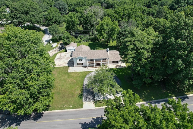 3011 E Lamonta Dr, Springfield, MO 65804 - view from above of property featuring a forest