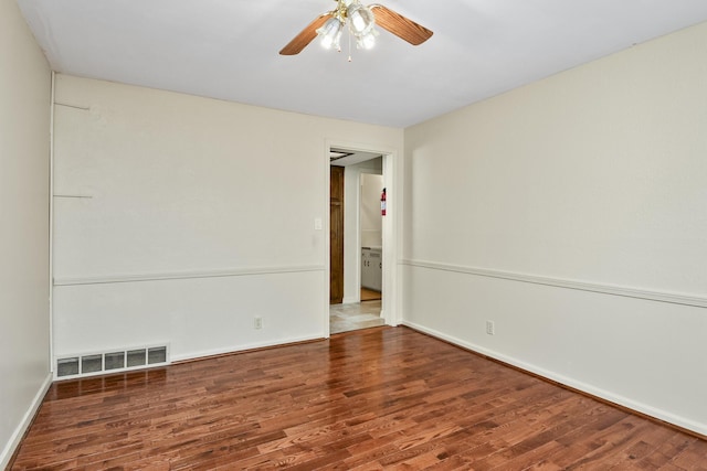 3011 E Lamonta Dr, Springfield, MO 65804 - unfurnished room featuring wood finished floors and a ceiling fan