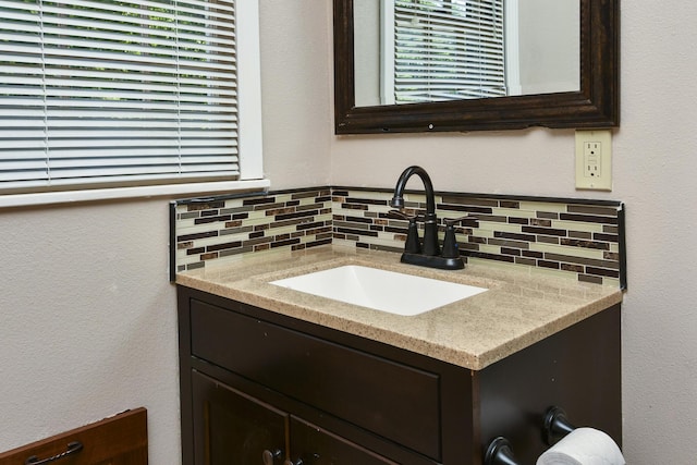 3011 E Lamonta Dr, Springfield, MO 65804 - bathroom view of decorative backsplash and vanity