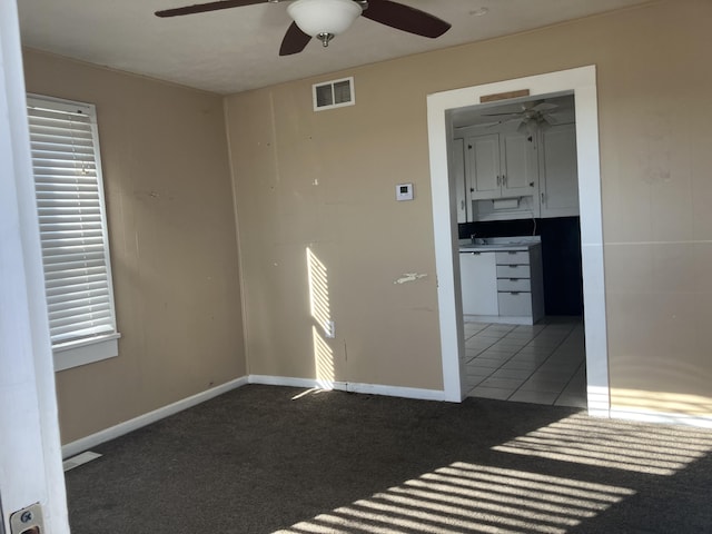 view of carpeted spare room