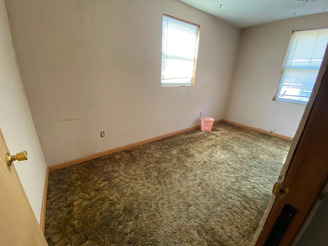 view of carpeted empty room