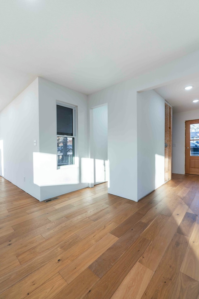 empty room featuring light hardwood / wood-style flooring