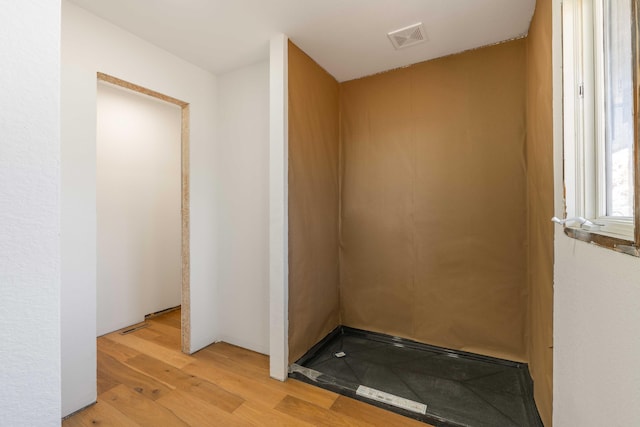 interior space with light hardwood / wood-style floors