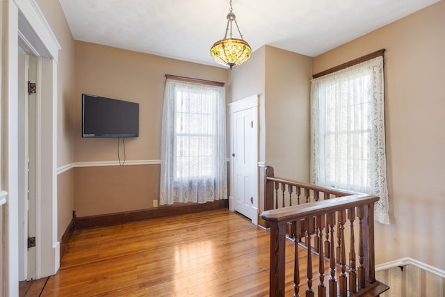 foyer entrance featuring hardwood / wood-style flooring