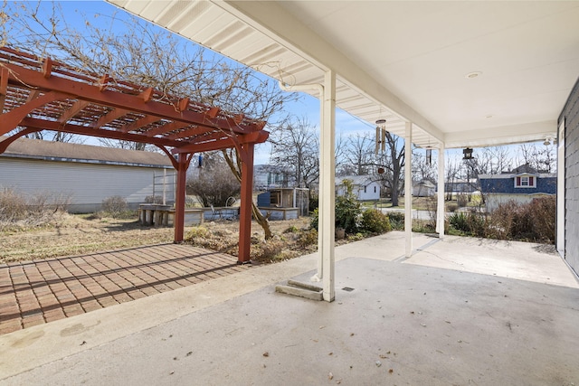 view of patio / terrace featuring a pergola