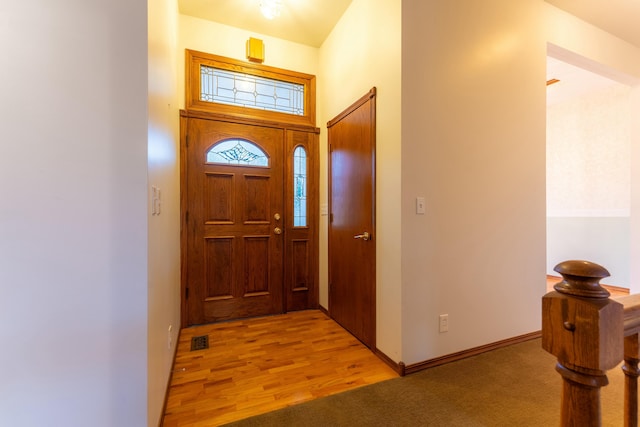 foyer featuring light hardwood / wood-style flooring