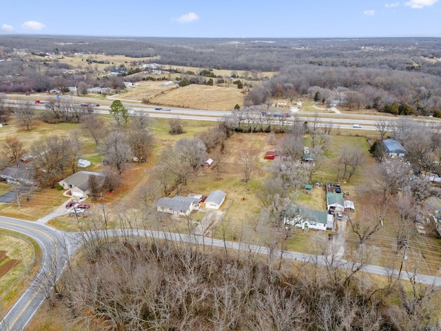 drone / aerial view featuring a rural view