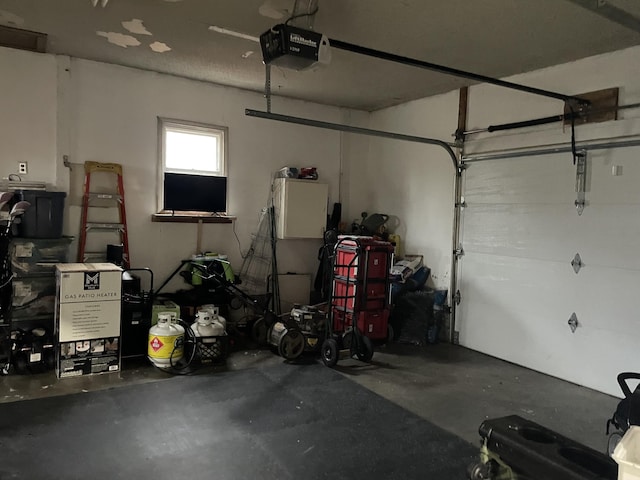 garage featuring a garage door opener