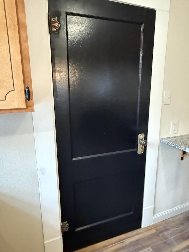 interior details with wood-type flooring