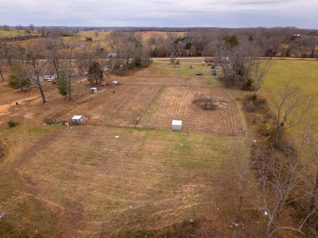 bird's eye view featuring a rural view