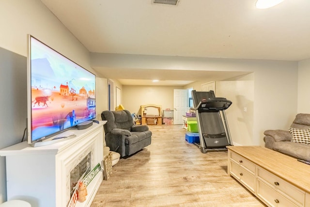 interior space featuring light wood-type flooring