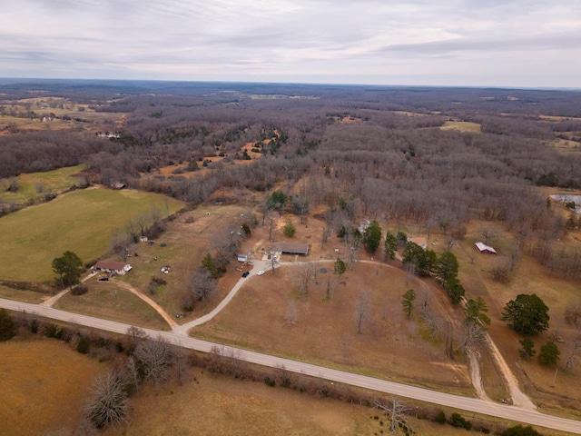 drone / aerial view featuring a rural view