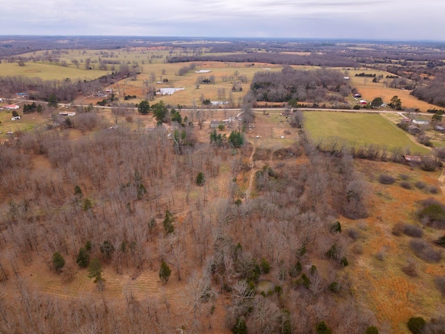 bird's eye view featuring a rural view