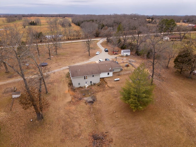 aerial view with a rural view