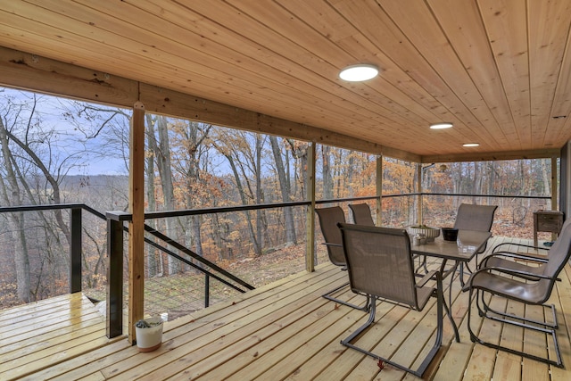 1369 E 398th Rd, Bolivar, MO 65613 - wooden terrace featuring outdoor dining space