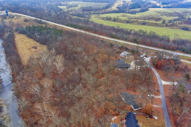 bird's eye view featuring a rural view