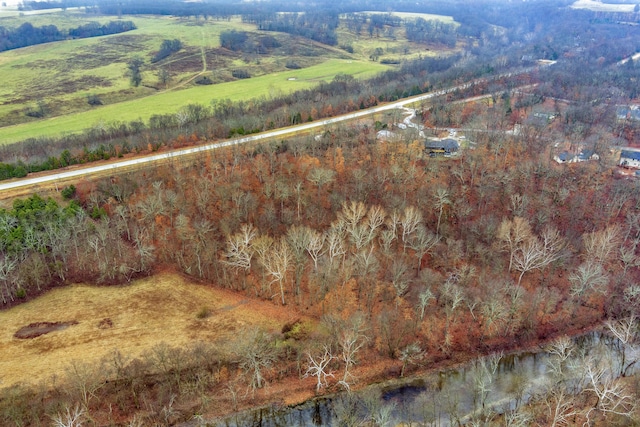 bird's eye view with a rural view