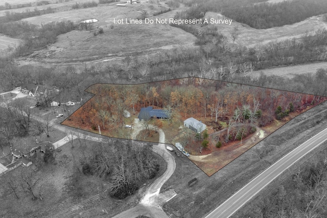 1369 E 398th Rd, Bolivar, MO 65613 - view of property location featuring property boundaries highlighted
