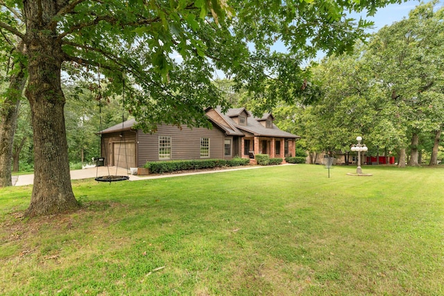 exterior space featuring a garage