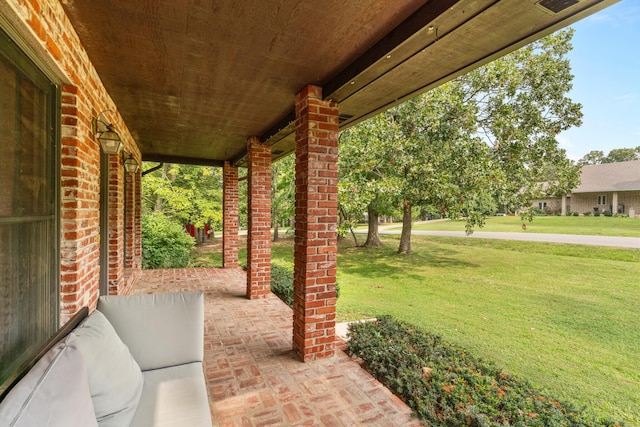 view of patio with covered porch