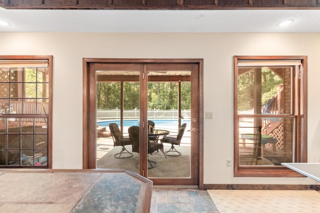 entryway with plenty of natural light