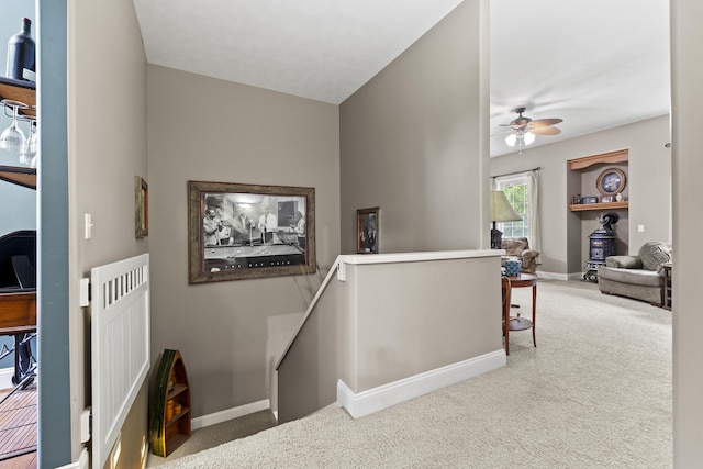 interior space featuring carpet and radiator