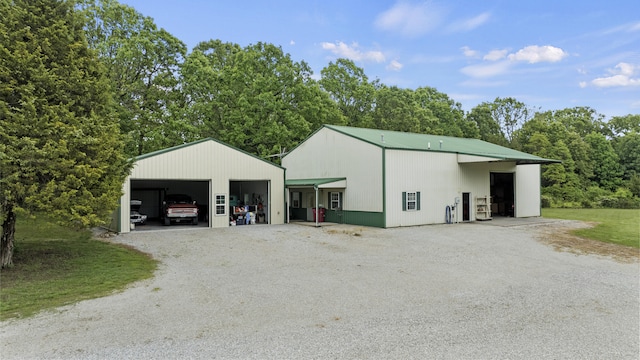 view of outdoor structure with a garage