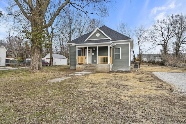 bungalow featuring a porch