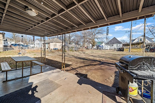 view of patio featuring grilling area