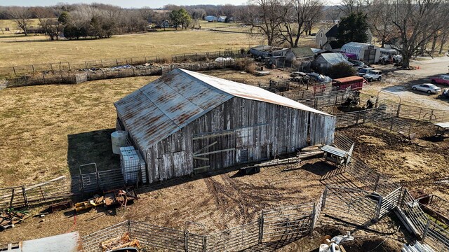 bird's eye view featuring a rural view