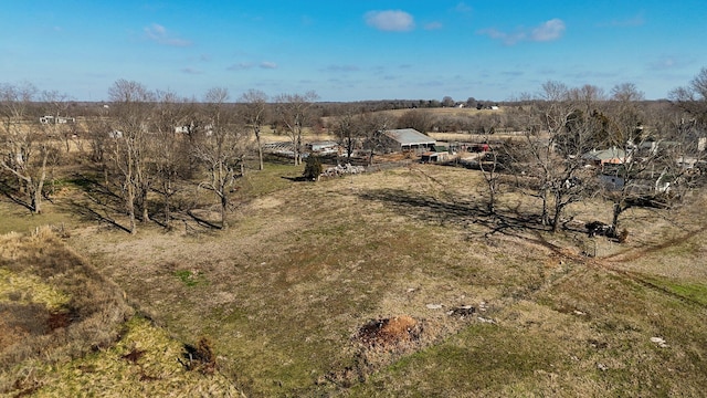 aerial view featuring a rural view