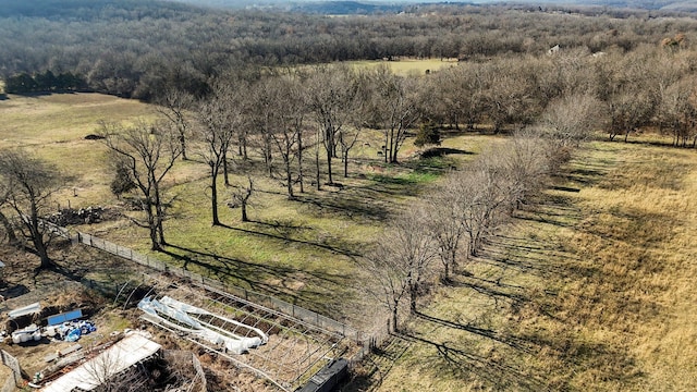 drone / aerial view with a rural view