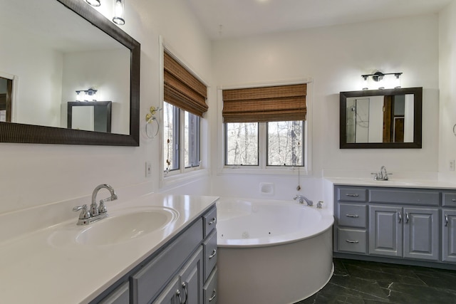 bathroom featuring a bathtub and vanity